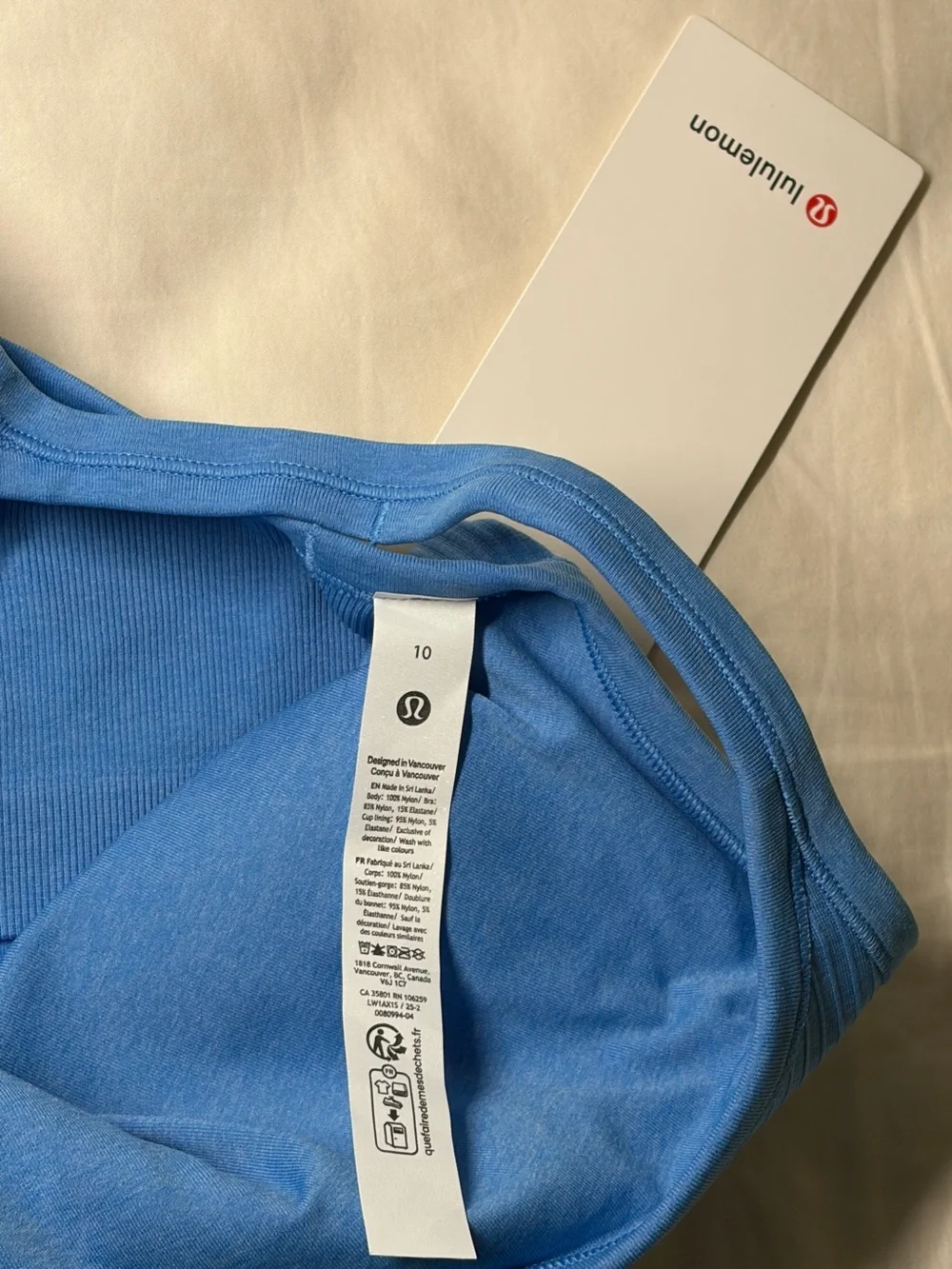 lululemon athletica Bright Blue Ribbed Racerback Tank